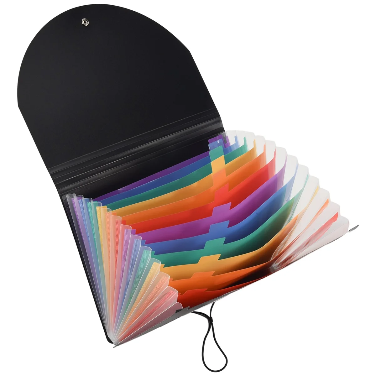 Organizer na dokumenty 13 kieszeni Rozszerzana teczka z siatkową torbą i kolorową etykietą 13-miesięczny organizer na paragony w formacie A4