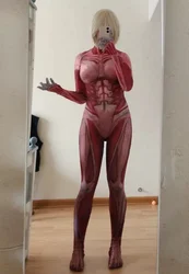 2023 Attack on Titan Female Titan Costume Annie Leonhart Cosplay Costumes Halloween Zentai Bodysuit woman Girls Catsuit
