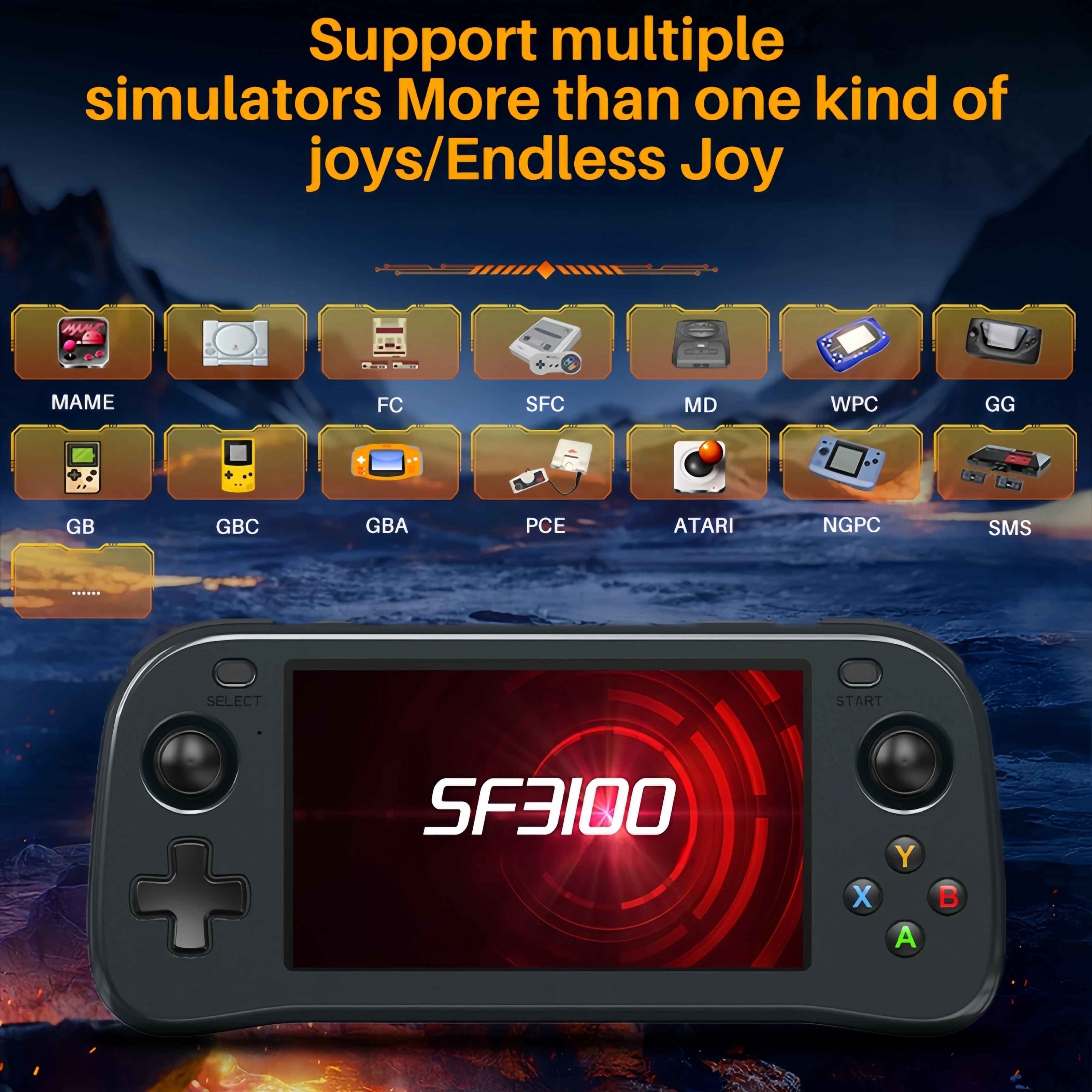 SF3100 Portable Handheld Game  - Gaming Console Linux recension och pris