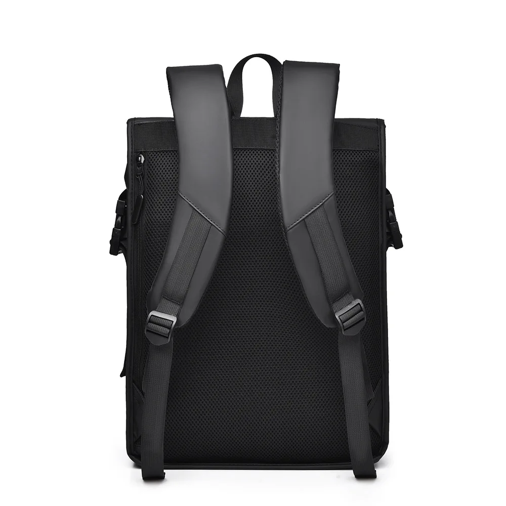 New Men's Large-capacity Travel Backpack with A Fashionable Folding and Rollable Mouth for Outdoor Leisure and Water Repellent