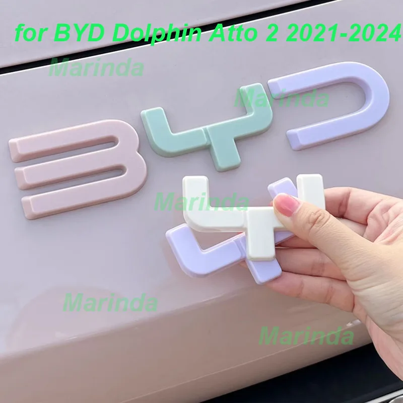 

for BYD Dolphin Atto 2 2021-2024 Car Head Decorative Logo Stickers Engine Hood Cover ABS Emblems Trim Exterior Accessories