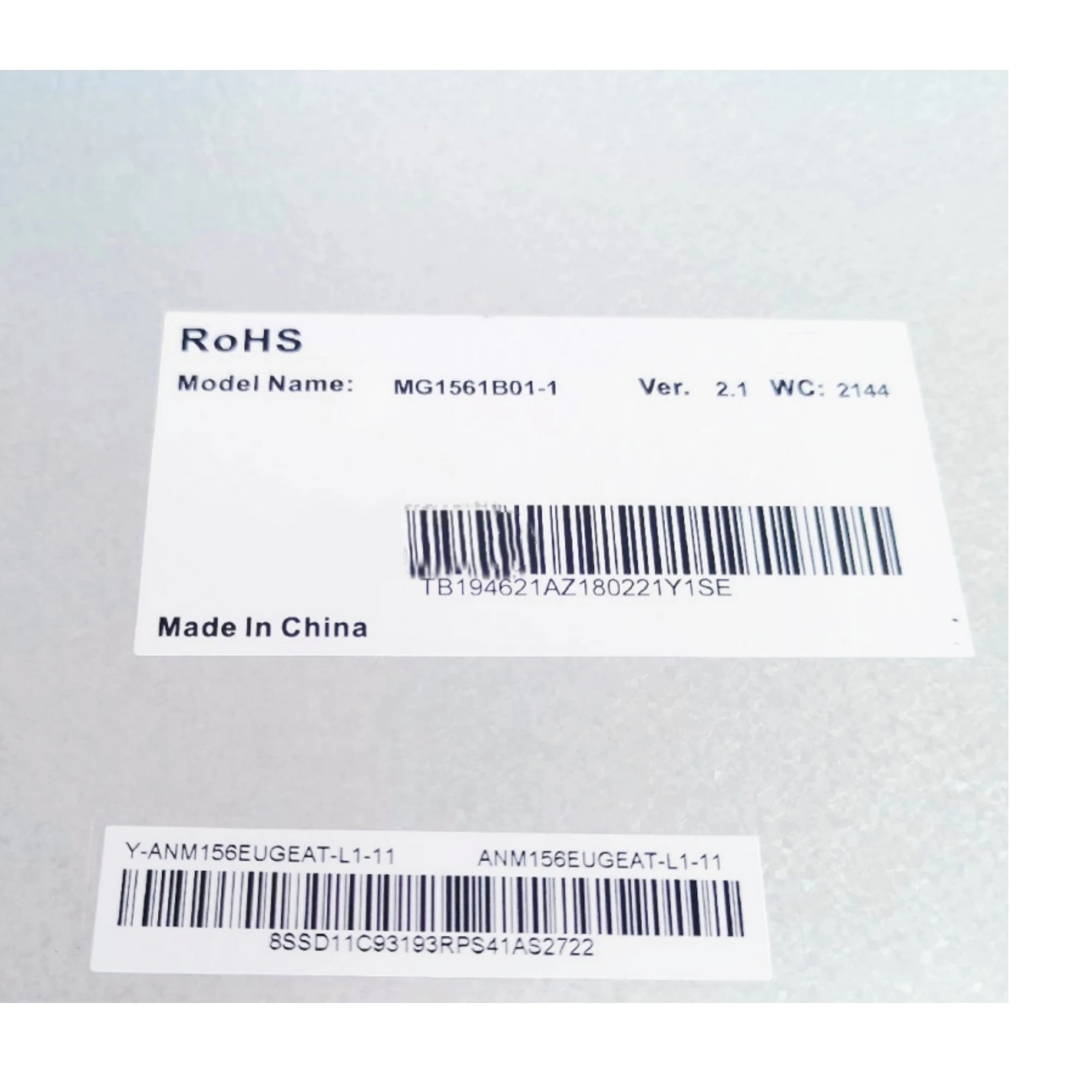 

MG1561B01-1 EDP 40Pins Laptop LCD Screen Panel Matrix 15.6 inch 1920×1080