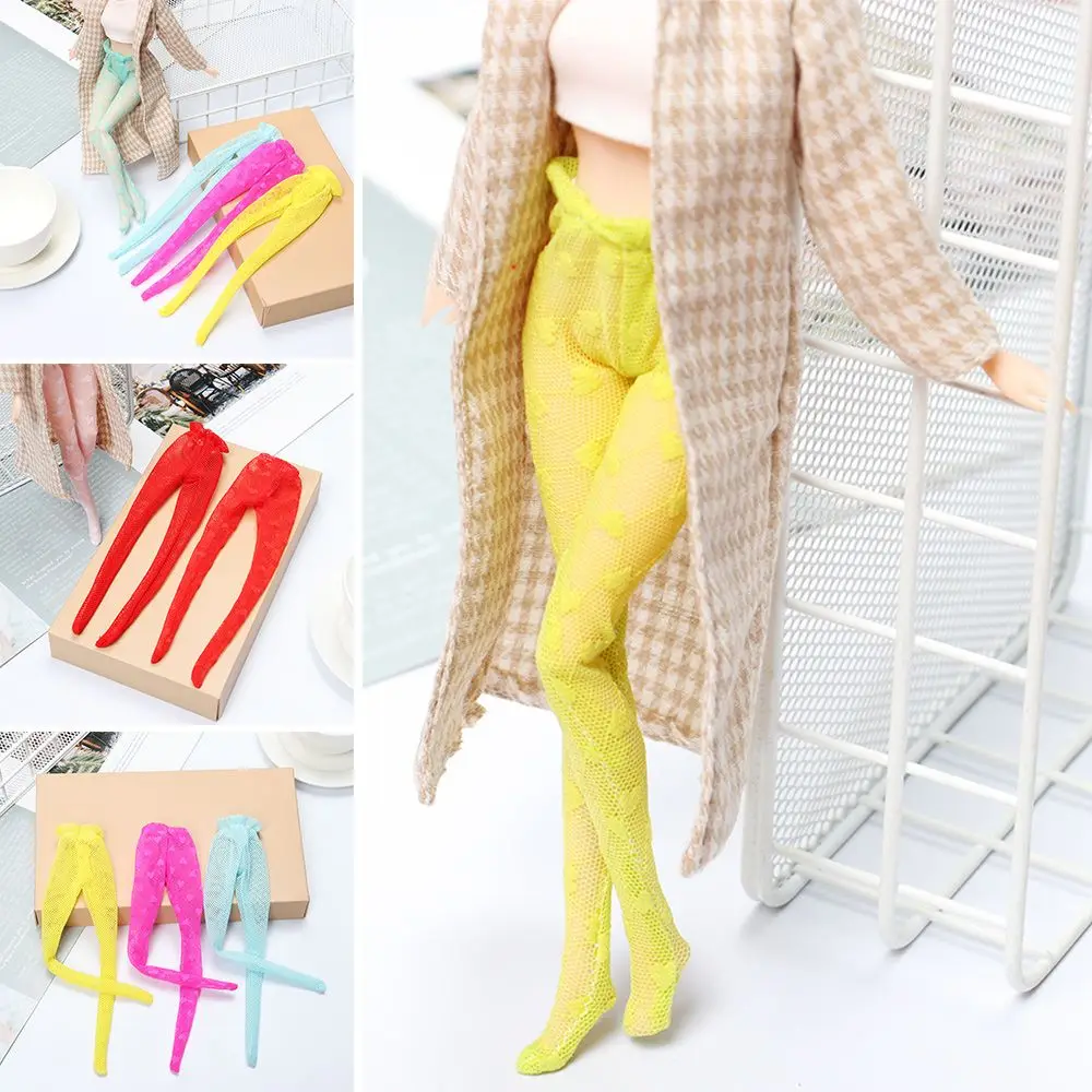 Dress Up Game Elestic Legging Colorful Pantyhose Dolls Accessories Doll Silk Stockings Toy Pant Hose Love Heart Pattern