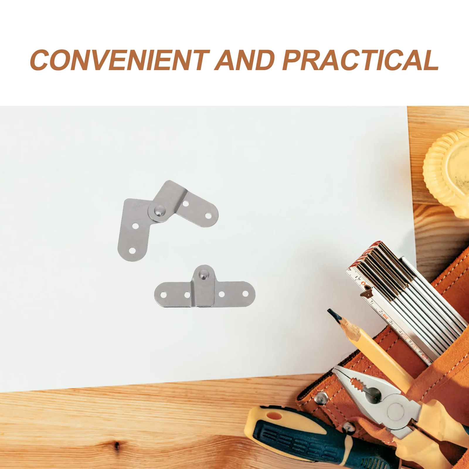 2 Pcs Folding Table Hardware Accessories Pool Pull down Attic Ladder Parts Step Hinge Iron Replacement Kit