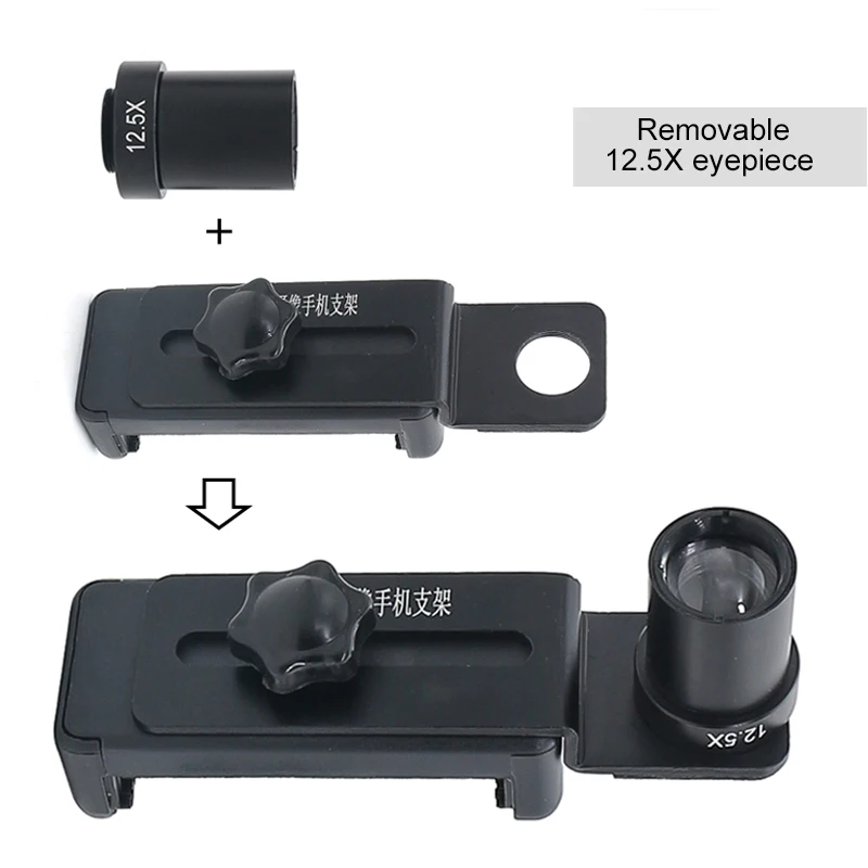 Imagem -03 - Adaptador da Montagem do Telefone Móvel Grampo com Ocular 10x Lente a Tomar para o Microscópio para Salvar a Foto e o Vídeo Diâmetro 23.2 mm 30 mm 30.5 mm
