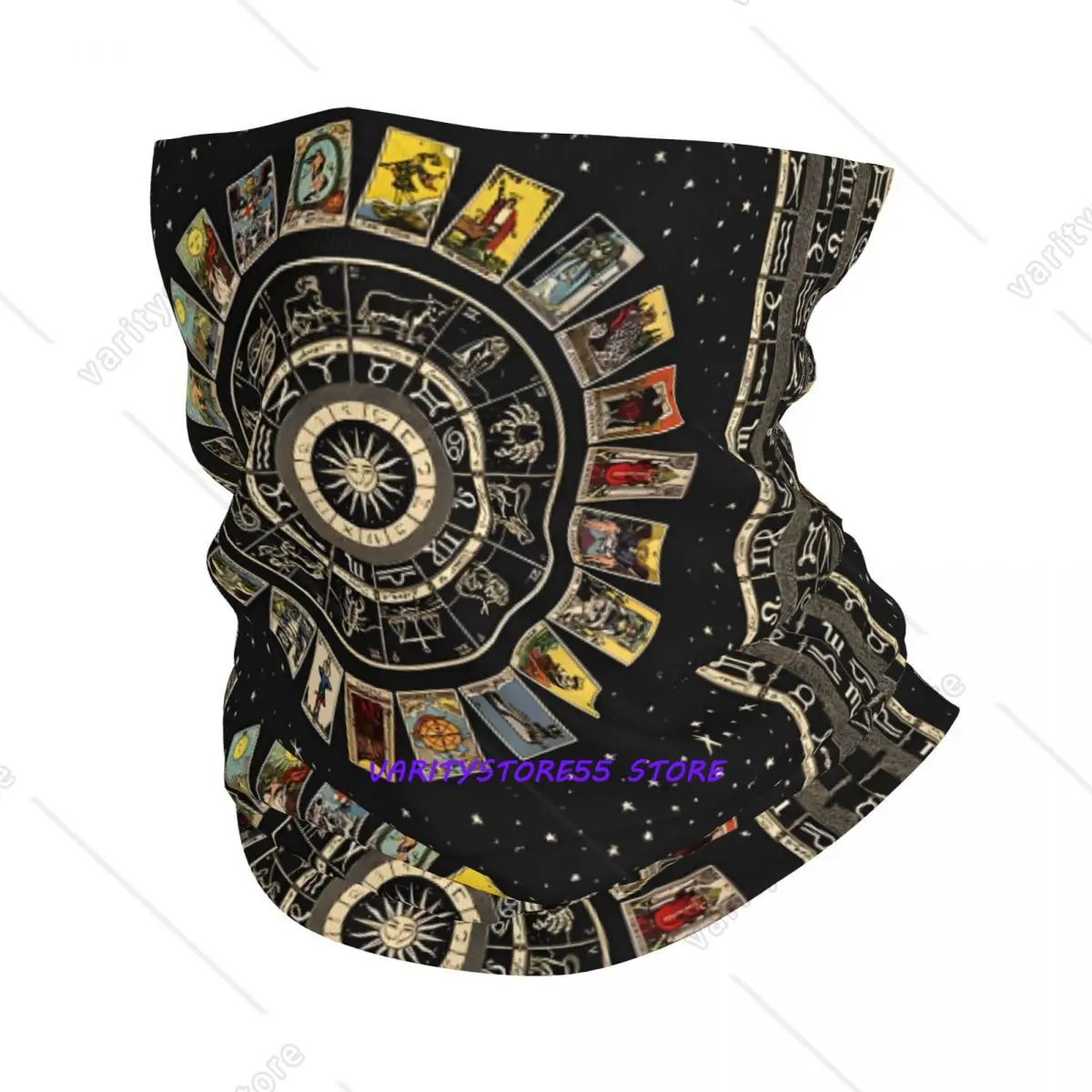 

Wheel of The Zodiac Neck Gaiter Bandana Printed Wrap Scarf Warm Headband Riding Unisex Adult All Season