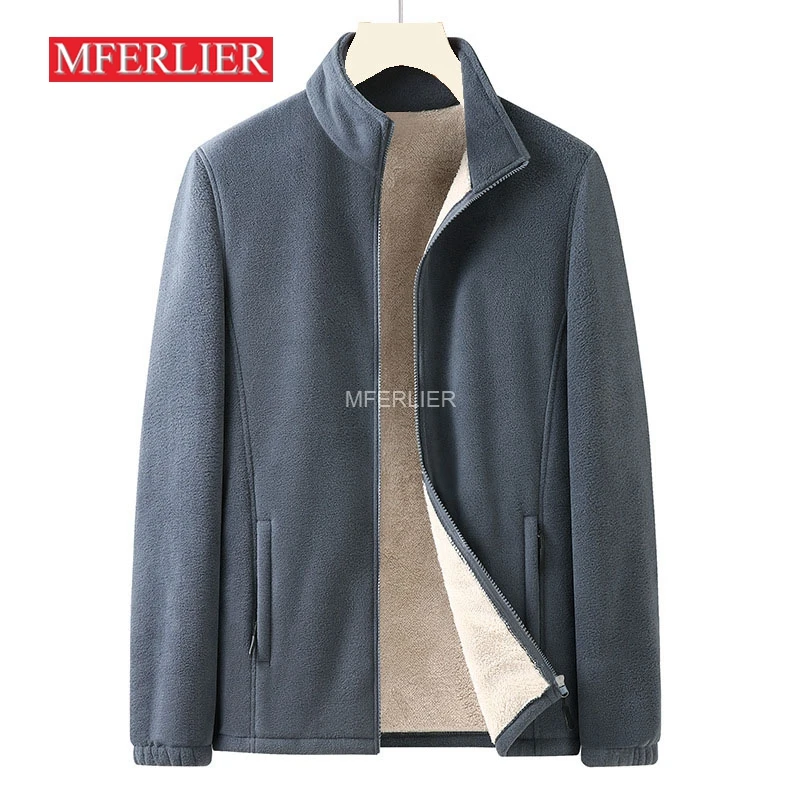 Winter Fleece Large Size Jackets 7XL 8XL 9XL Bust 150cm Loose Warm Jackets Men