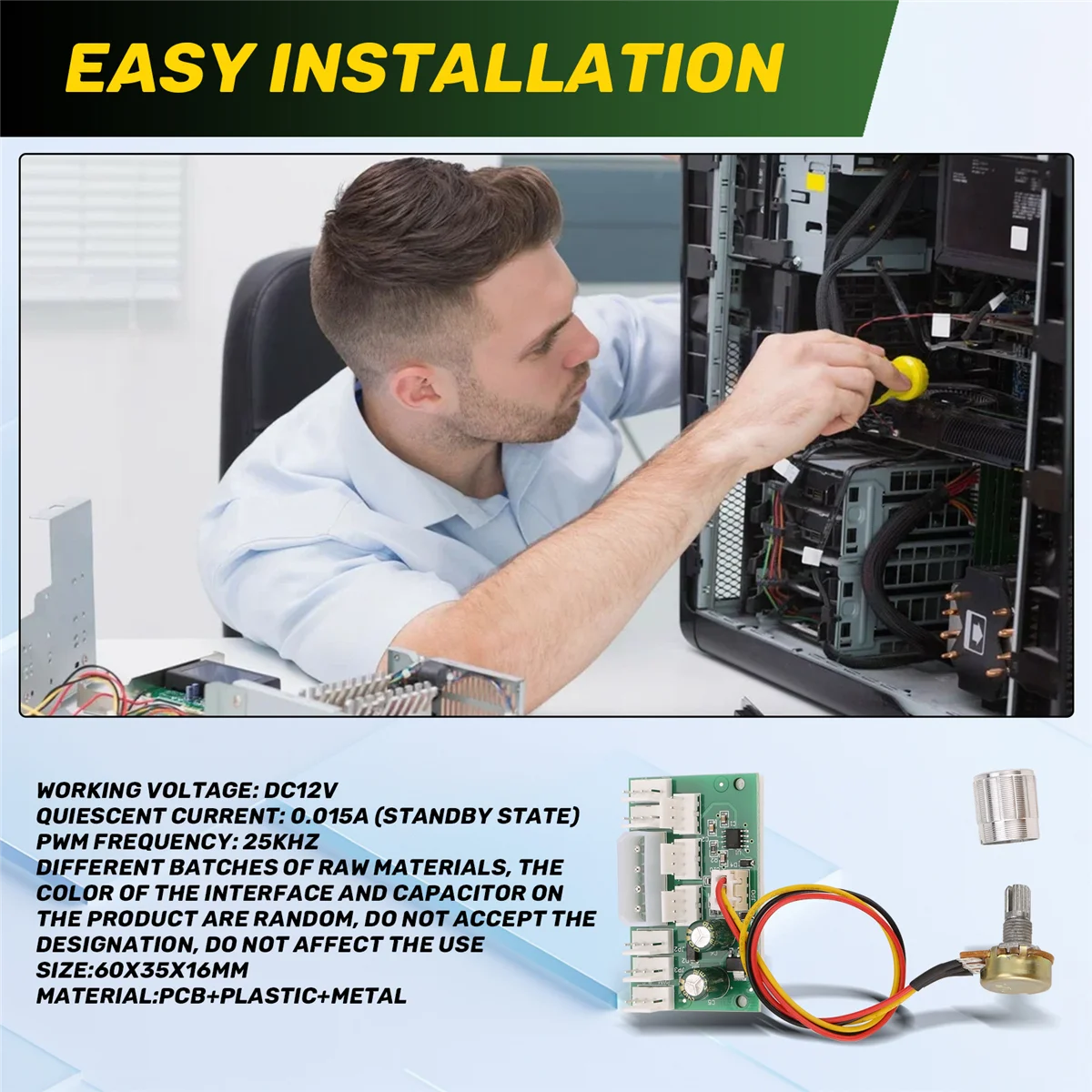 N09R DC 12V 8 Miner Fan Speed PWM Controller 8-Channel Hub High-Power Violent Fan Controller Speed Governor 4P Power Supply