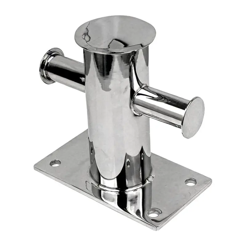 Boat Cleat 316 Stainless Steel Dock Cleat Cross Bollard Yacht Mooring Heavy Duty Marine Hardware Mirror Polished