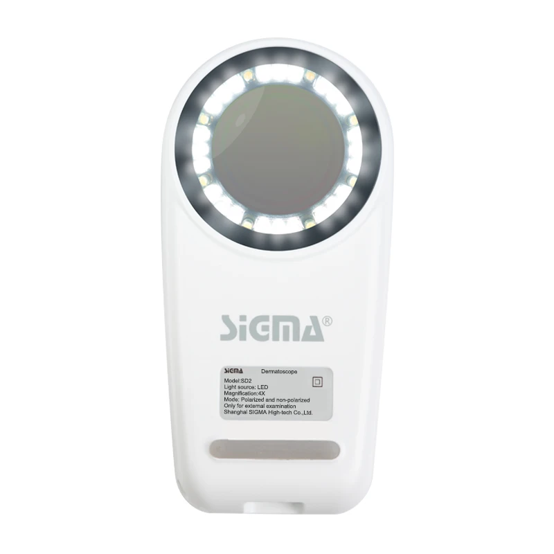 SIGMA Mini dermatoscopio Cross luz polarizada Dermoscopy SD2