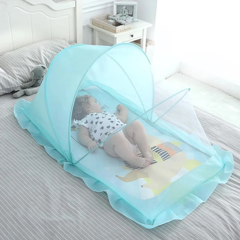 Universal Crib Mosquito Cover Free Install Baby Room Mosquito Net Encrypted Mesh Newborn Bed Mosquito Cover Baby Bedding