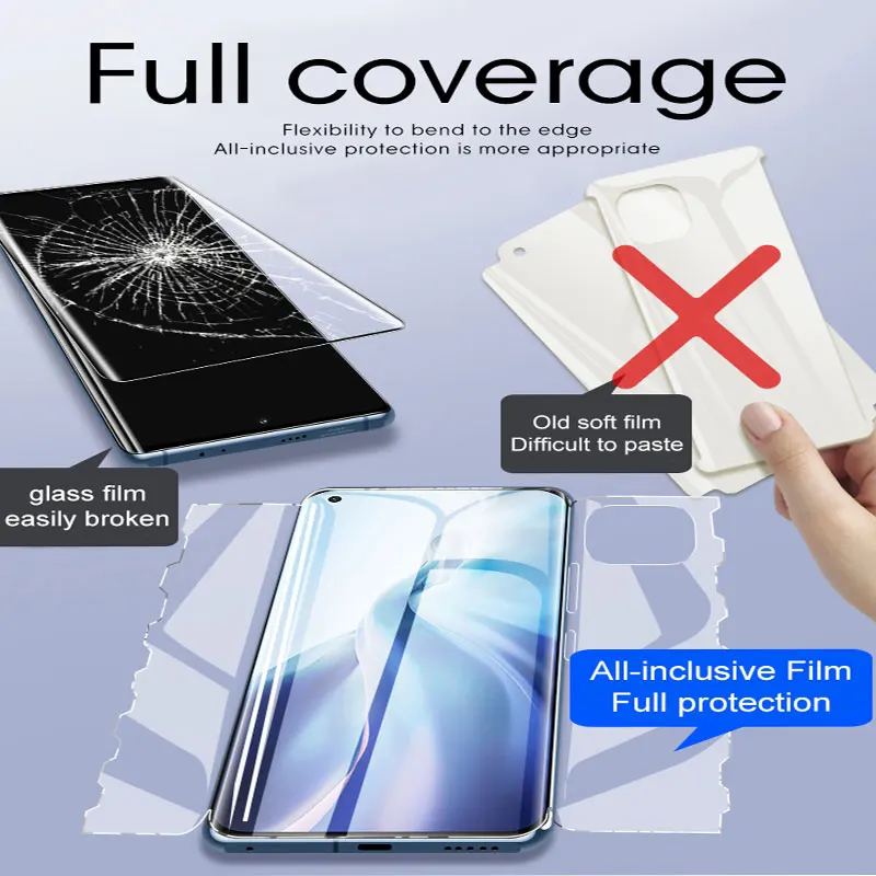 لشاومي 17 برو ماكس 360 °   فيلم هيدروجيل على شكل فراشة لكامل الجسم لهاتف Xiaomi 17 Pro واقي شاشة ناعم لهاتف Xiaomi 17 3 قطع