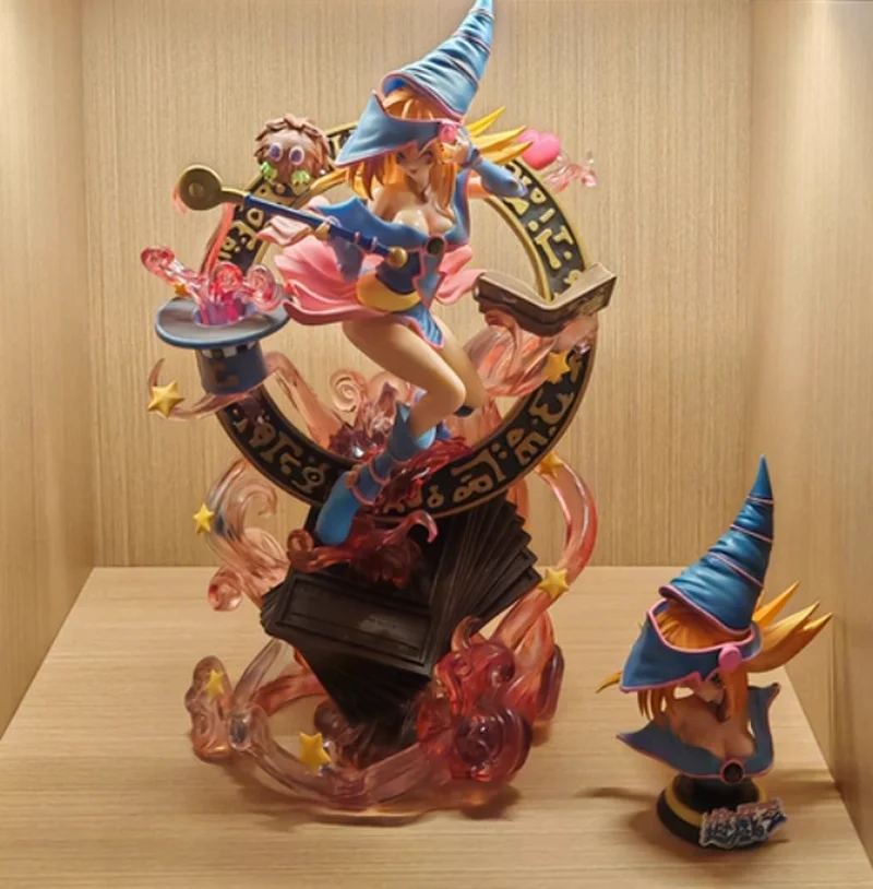

Duel Monsters 37cm Black Magician Girl Action Figures Kuriboh Themed Girl Gk Ornament Boxed Figurine Gift Toy For Fans Of Dm