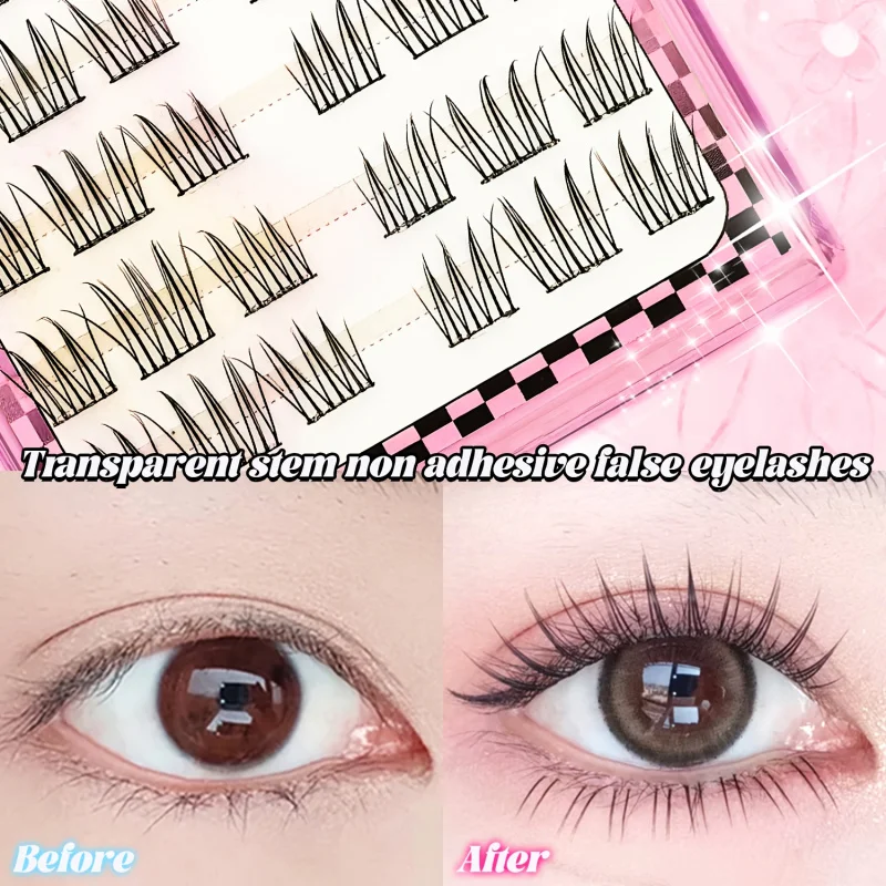 60セグメントの快適なつけまつげ ACE ナチュラルでリアルなK-POP風 再利用可能な自己粘着式つけまつげ 簡単装飾に最適