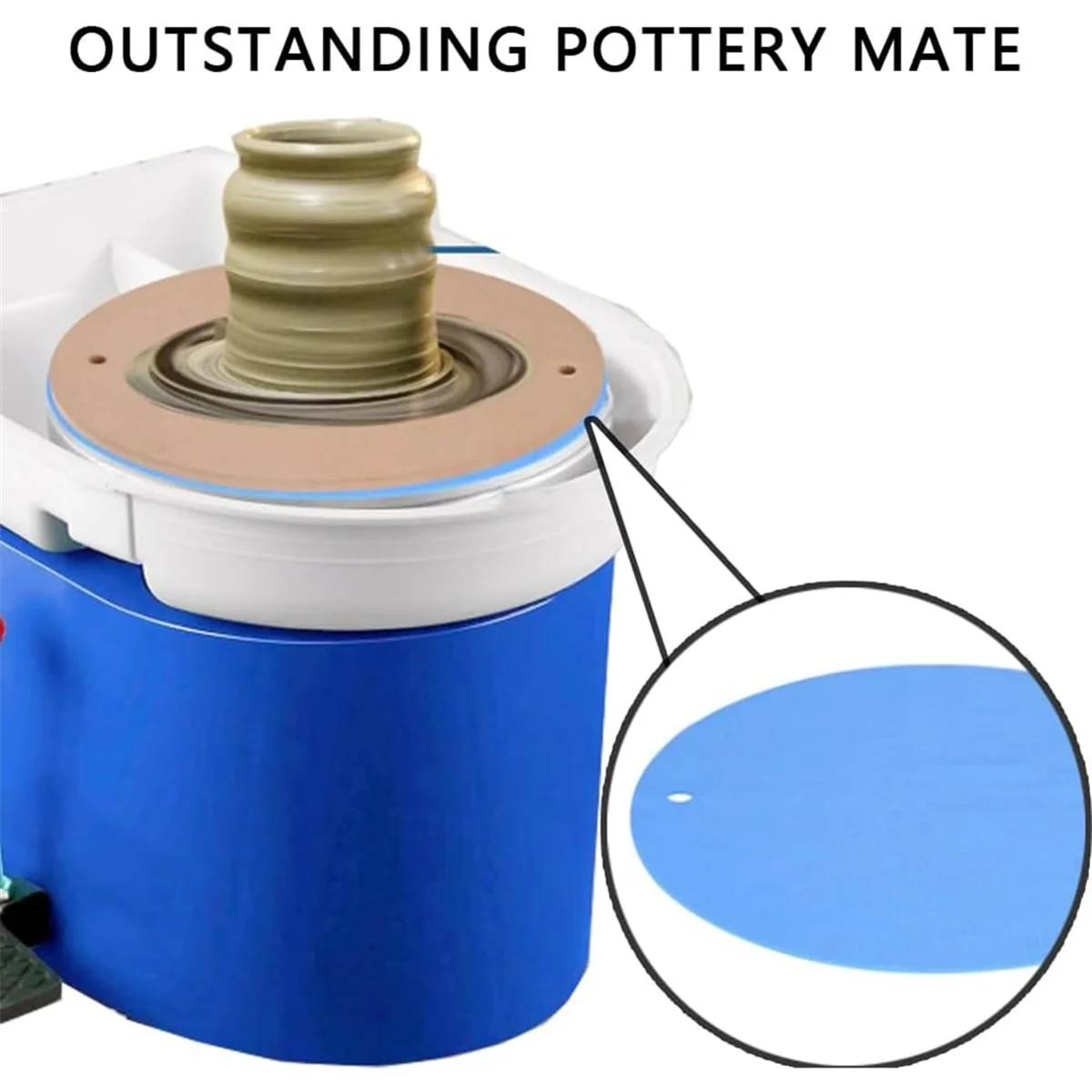 A83Z 12 بوصة BatMate للفخار و1 قطعة عصا سيراميك تلسكوبية، قماش رمي الطين المستدير لصنع سيراميك الفخار #1