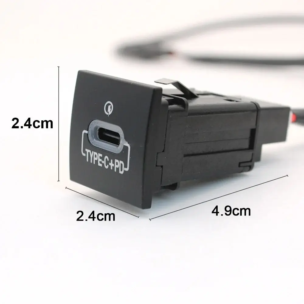 12V/24V Car USB Charger ABS Audio Radio Car USB Input Adapter Outlet Button for Volkswagen Golf 6 Jetta 5 MK6 Scirocco 2006-2012