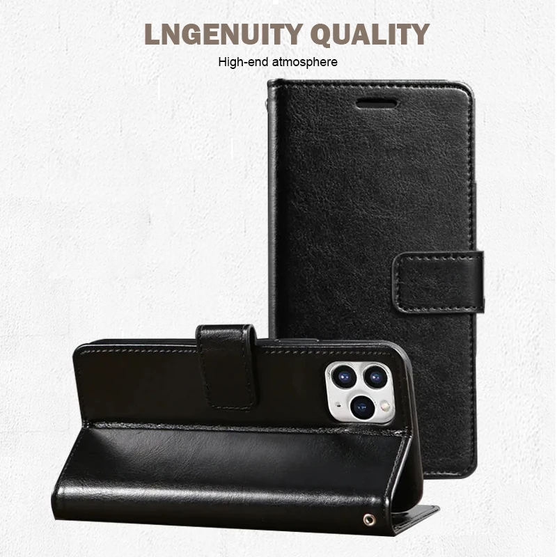Magnetische Leder-Brieftaschenhülle mit Klappmechanismus für OPPO Reno 5 6 6Z 7 7Z 8 10 Pro 11 11F 12 13 14 14F 15 15F Lite 4G 5G mit Standfunktion – Detail 4