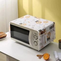 Waterproof Microwave Dust Cover Side Storage Household Print Surface Appliances Oilproof High Quality Environmental Protection