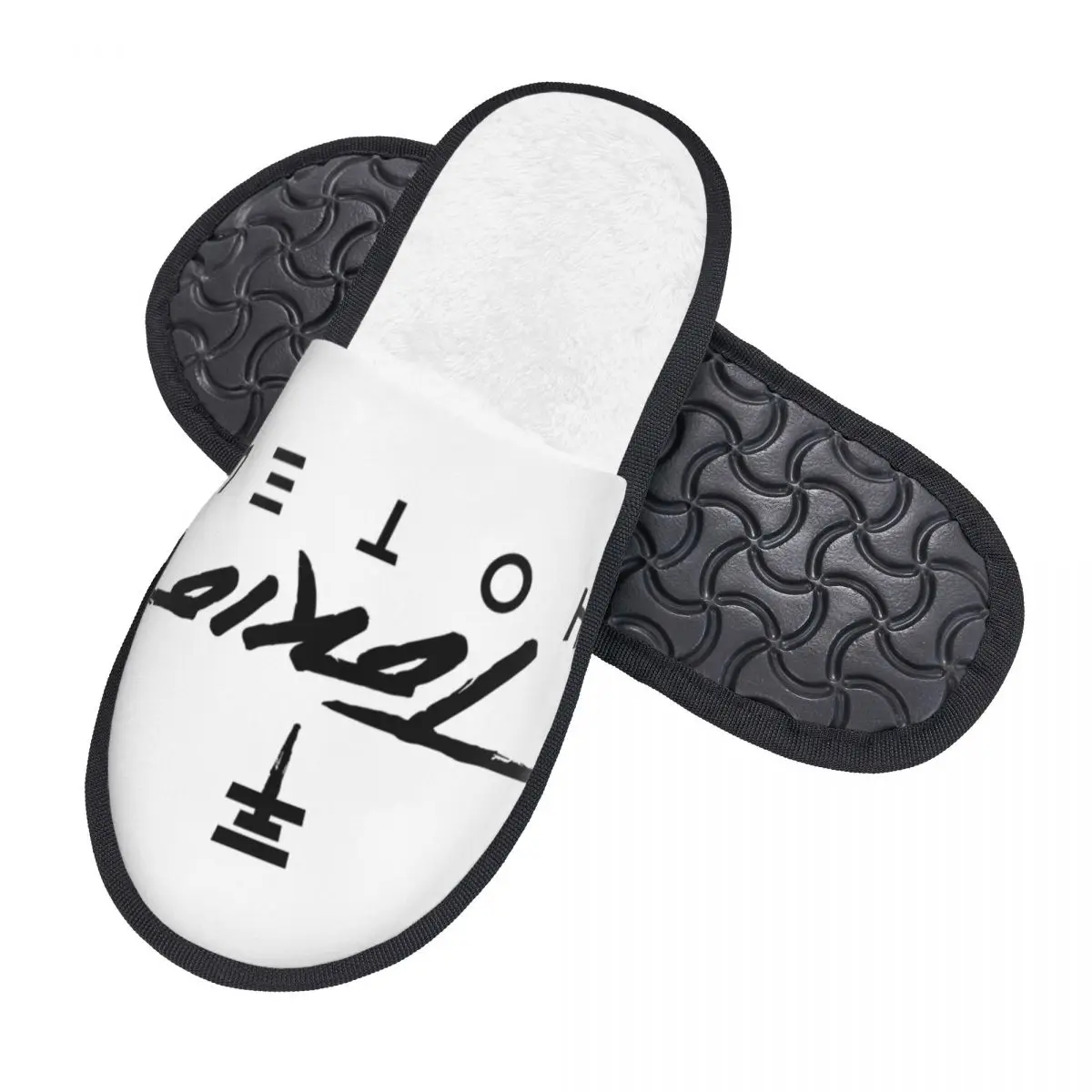 Custom Tokio Hotel Logo Memory Foam Slippers Women Cozy Warm Rock Band House Slippers