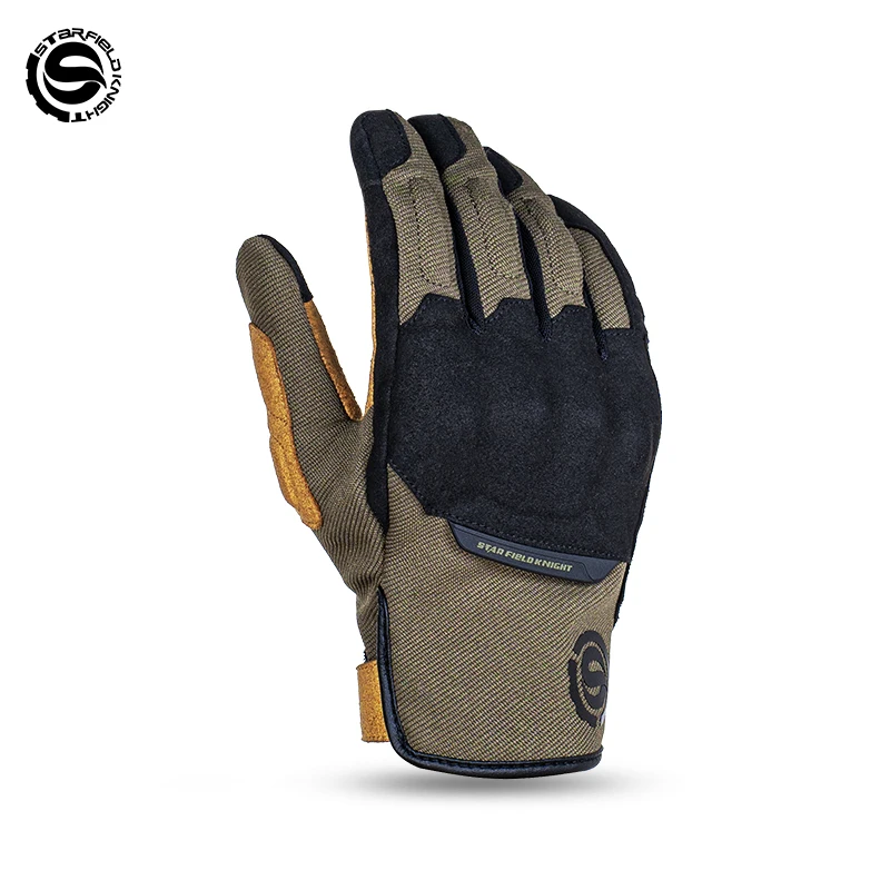 

Star Field Knight Motorcycle Gloves Full Finger Riding Protective Gears Summer Breathable Non-slip Joint Protection Touch Screen