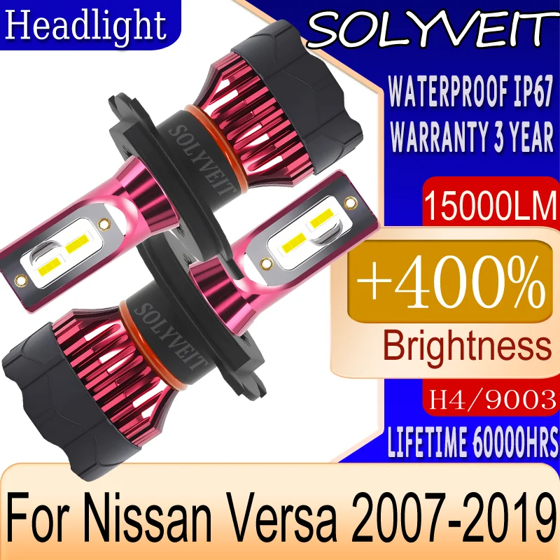 

durable H4 Shorten Reaction Distance at Night LED HEADLIGHT For Nissan Versa 2007 2008 2009 2010 2011 2012 2013 2014 2015-2019