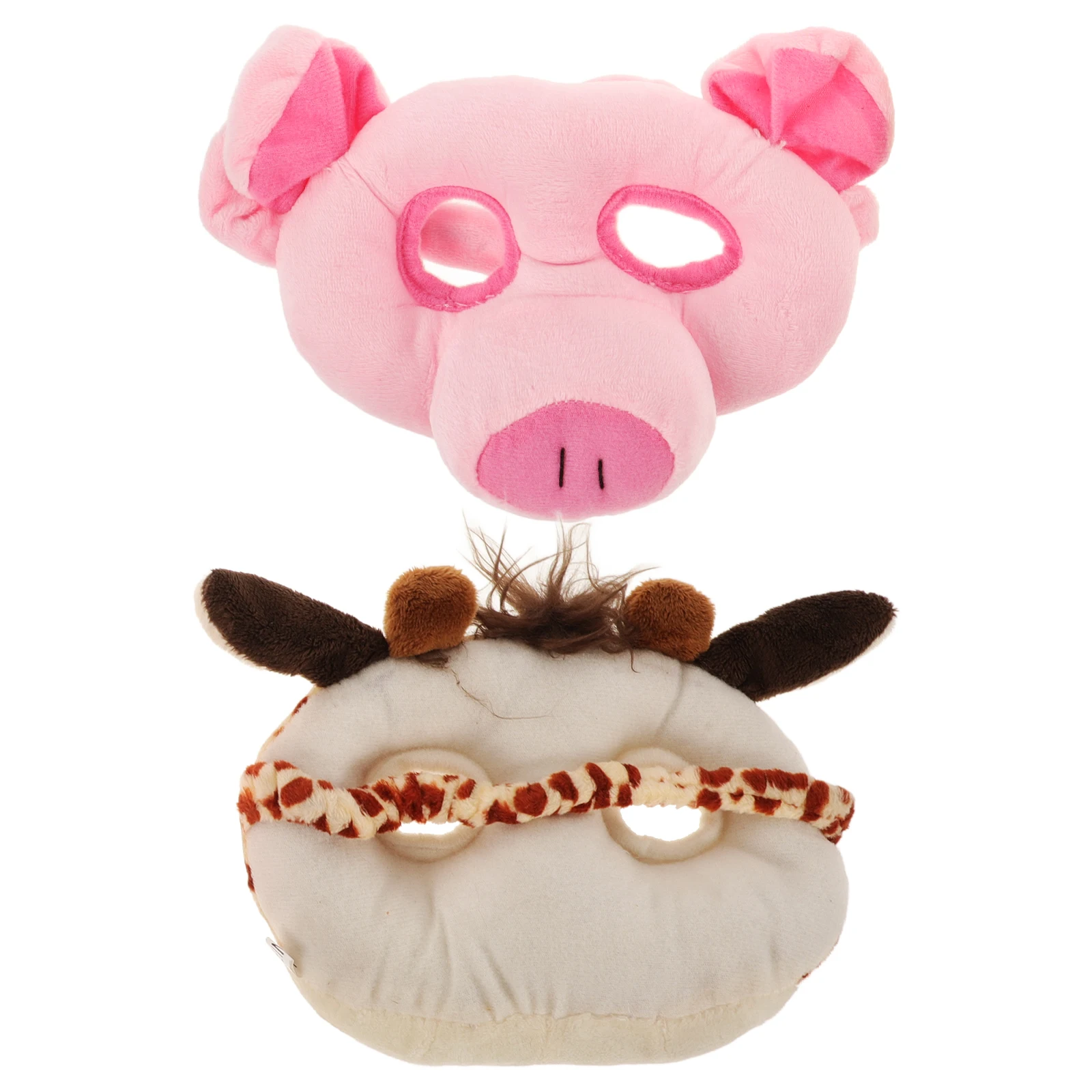 

2Pcs Animal Kids Pink Pig Deer Cloth Halloween Party Costume Makeup Cosplay Masks For Carnival Accessories Cosplay Gifts