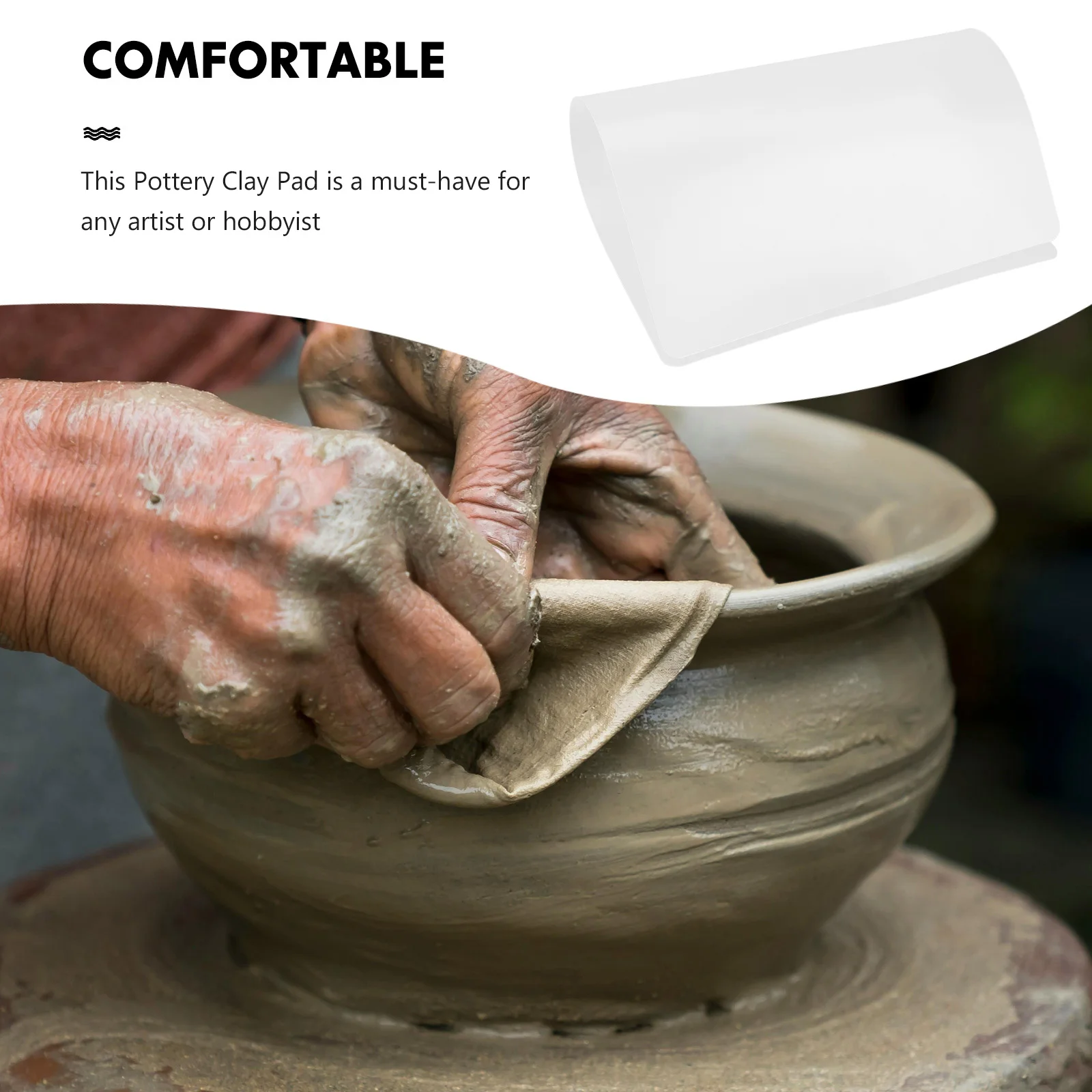 

Pottery Clay Mat Acrylic Craft Pad Stable Firm Long Term Use Perfect for Beginners Pros Pottery Making Mat Epoxy Curing Pad