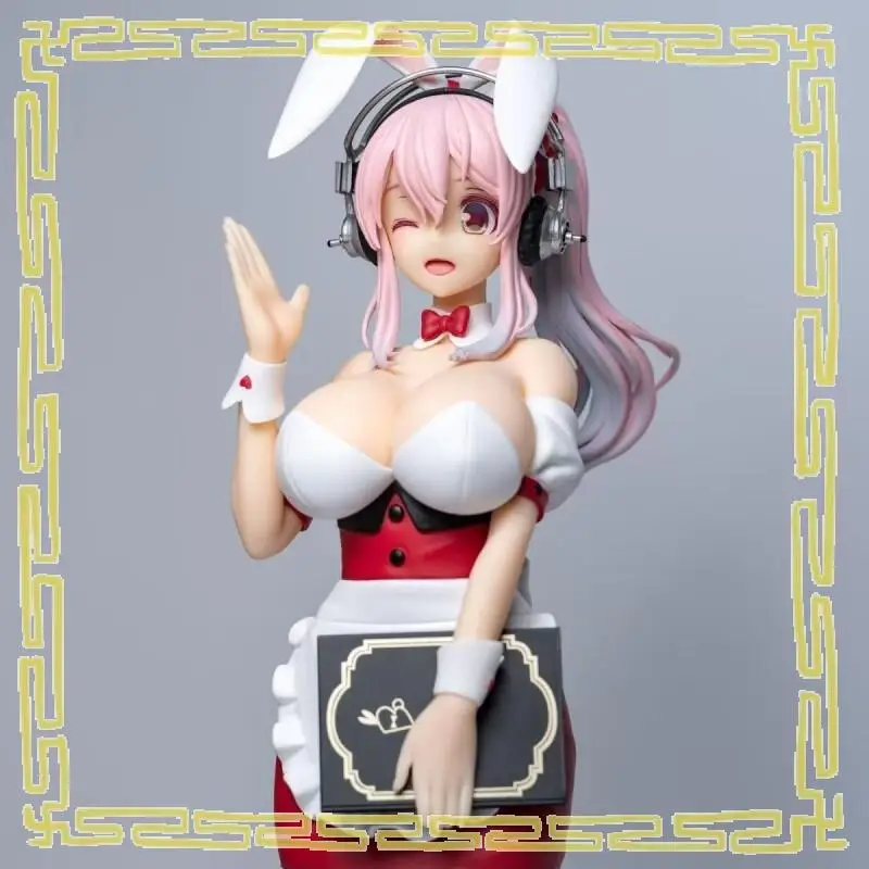 정품 후리유 슈퍼 소니코 애니메이션 비큐트 버니즈 피규어 웨이터 유니폼 슈퍼 소니코 PVC 수집가 피규어 모델 장난감 선물