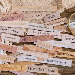 JIANQI 4pcs/pack Vintage Decor Stickers Kit Retro old letters travel Sticker Scrapbooking Label Diary Art Journal Planner