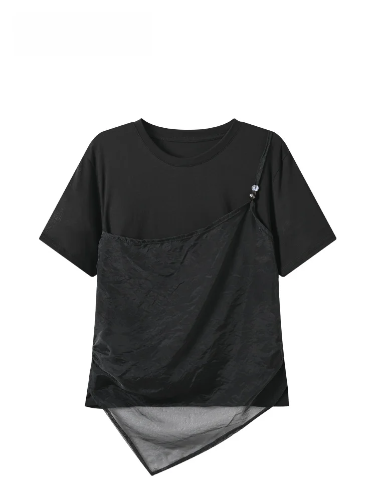 

plus Size Women's T-Shirt Short Sleeve round Neck Casual Fashion Summer New Style Cara CLUB Shoulder Width Regular Length