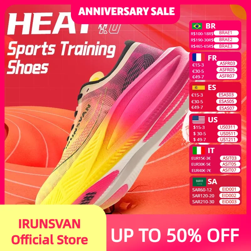

IRUNSVAN Carbon Plate Marathon Running Racing Shoes Men Professional Stable Supp ort Shock-relief Ultra-light Rebound Sneakers
