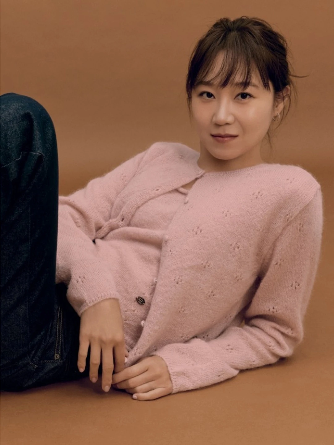 

Soft Knitted Open Cardigan with Belt Women's Gentle Sle Two-Piece Set Hollow out Design Long Sve round Ne Daily Wear