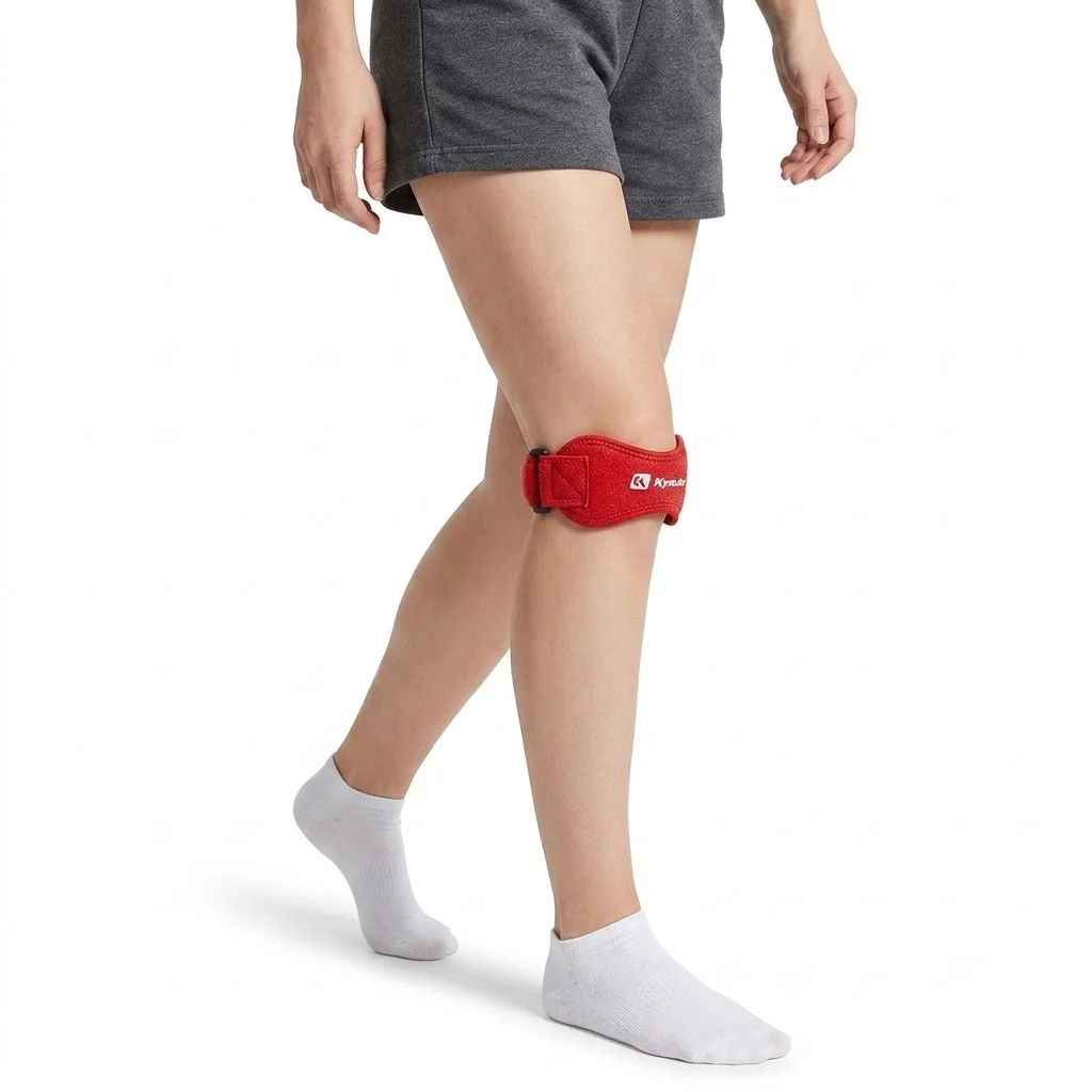 1pc Silicone Patella Tendon Support Strap, Adjustable Knee Pad, for Men and Women, Sports, Running, Badminton, Jumping