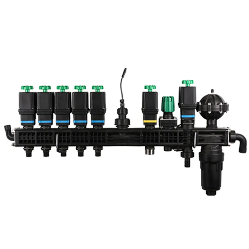 AgricuLiChenglture outils vanne d'arrêt de contrôle de pulvérisateur agricole plomb séparateur d'eau à 5 voies, vanne à commande électrique