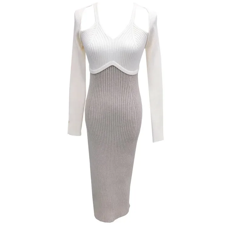 Autumn Winter Maternity Dress  A Line Slim Sweaters Clothes for Pregnant Women  Bodycon Pregnancy Baby Shower Party