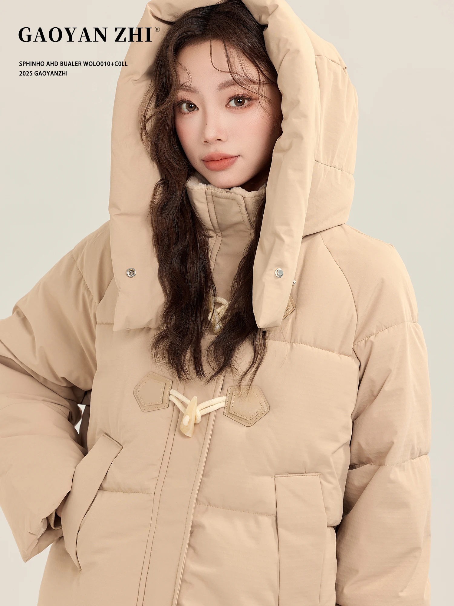 

Зимняя женская парка High Yanyan с хлопковым утеплителем, с капюшоном, повседневная верхняя одежда, удлиненная, стандартный крой