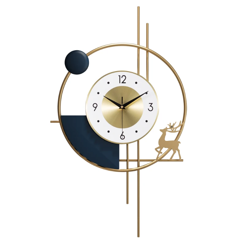 Luxury Metal Wall Clock Modern Living Room Art  Aesthetic Office Bedroom Large Digital Clock Home Design Wall Decoration Items