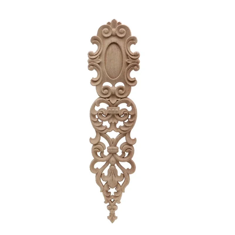 Apliques florales decorativos para muebles de madera maciza de estilo europeo, parche para puerta, armario de flores, cama tallada en cruz