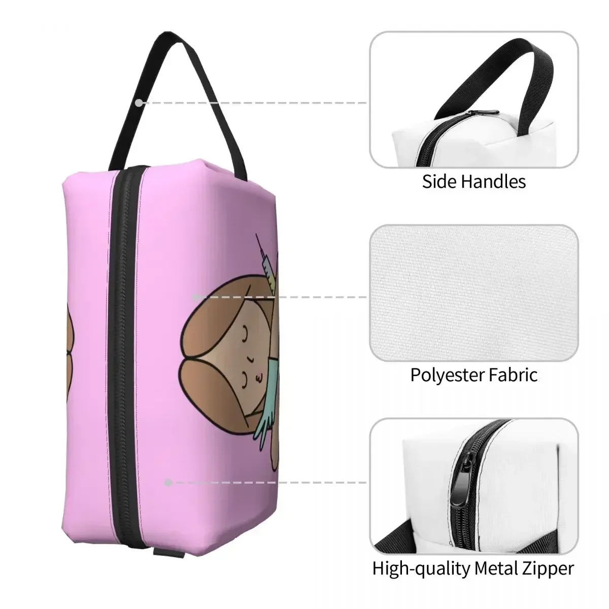 Enfermera En Apuros Merch Organizer for Nurse Cute Makeup Bags Fashion Toiletry Accessories Bag for Women Cosmetic Storage Bag