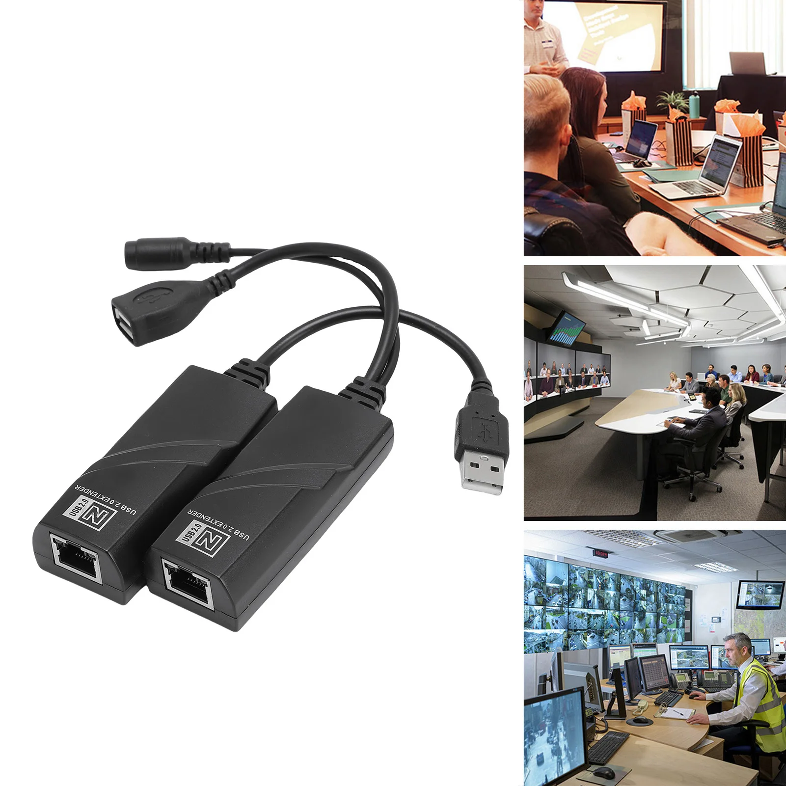

USB Extender 100m Transfer Distance Stable CAT5 CAT5E CAT6 Network Cable Connection USB to Ethernet Adapter