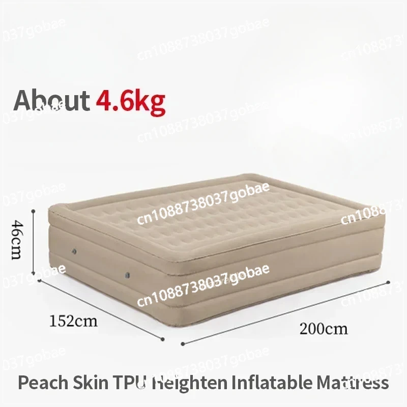 Outdoor Camping 45cm Thick TPU Inflatable Pad Portable 2Persons Sleeping Mattress Large Mat Free Give Repair Bag