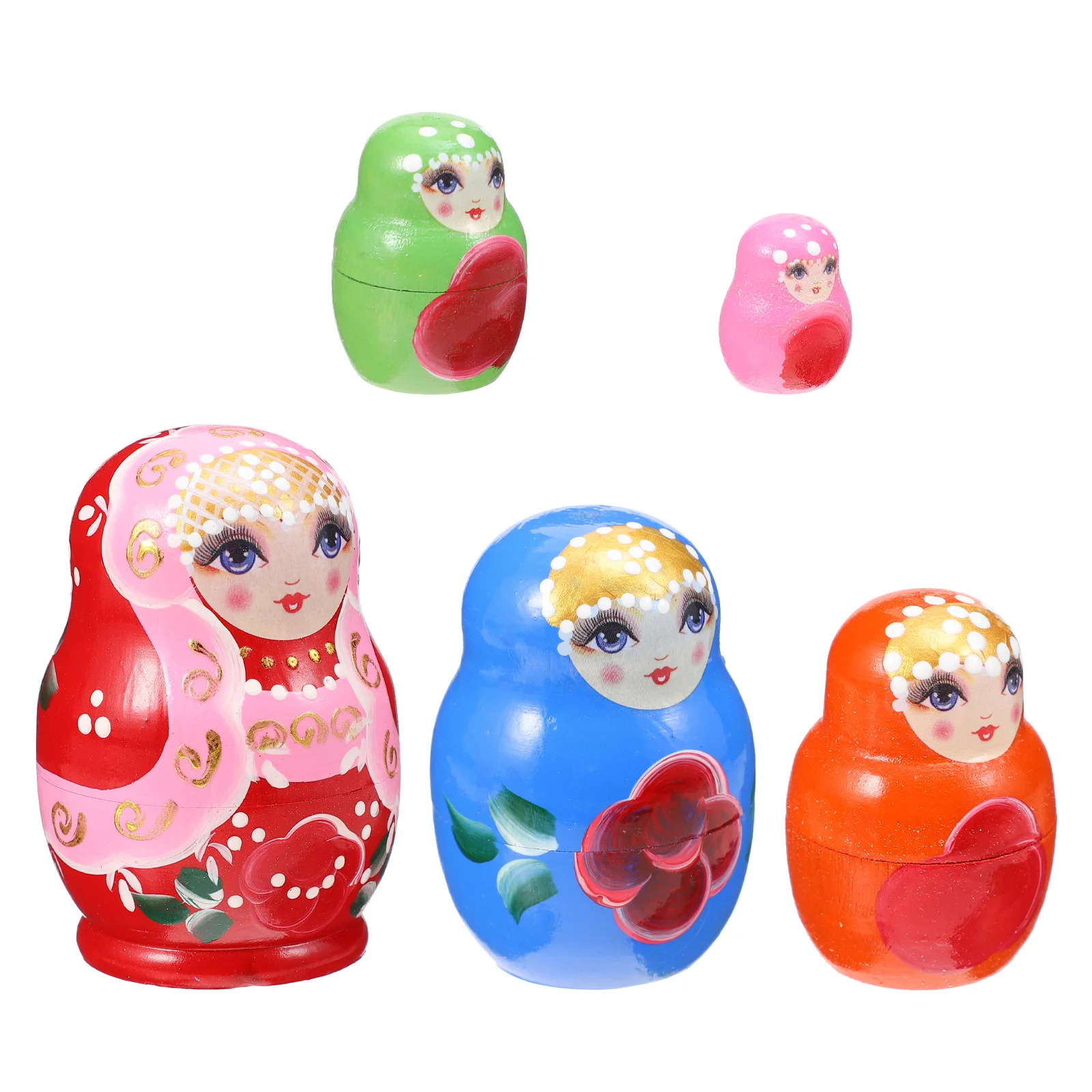 5 peças quebra-cabeça matryoshka criança brinquedos infantis russo empilhamento matryoshkas de madeira