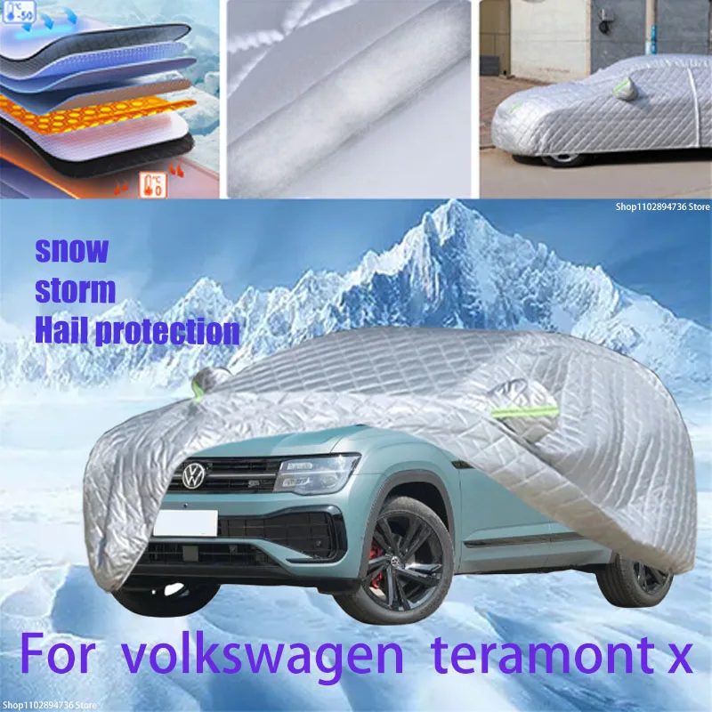 

For volkswagen teramont x Outdoor Cotton Thickened Awning For Car Anti Hail Protection Snow Covers Sunshade Waterproof Dustproof