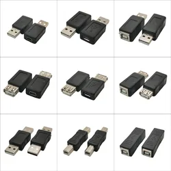 USB 2.0 Type A Male to USB A Female B Male to Female Adapter Mini USB Micro usb Male Female Converter Connector