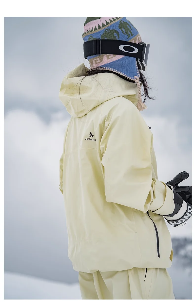 JOHN Volldruckklebender 3L-Skianzug für Damen und Herren, 2024, Snowboard-Kleidung, Einzelbrett, Doppelbrett, Angriffsjacke, Schneehose – Detail 15