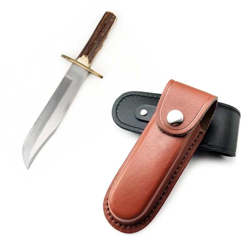 Portable Folding Knife Storage Sheath Pouches with Belt Loop Leathers Holsters Belt Pocket Knife Holder Durable