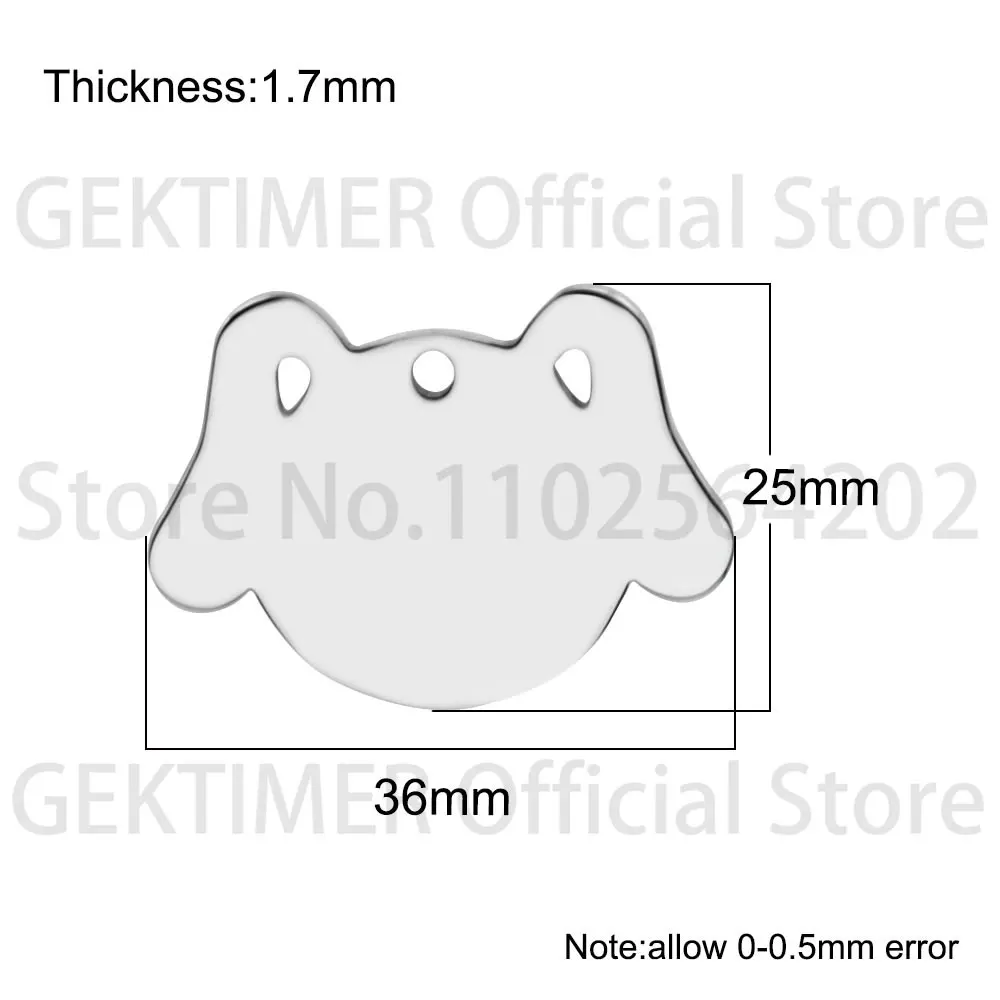 100PCS Stainless steel Dog Head Tag Metal Keychain Pendant Personalized Tag Dog Collar Charm Double-sided Laser Cat Name