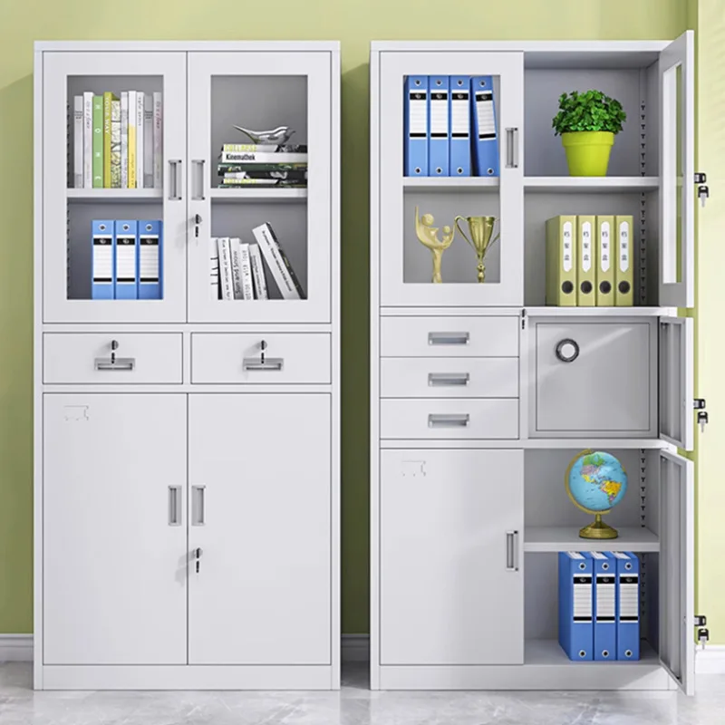 Steel File Cabinet Office Iron File Cabinet Financial Documents  Locked Low