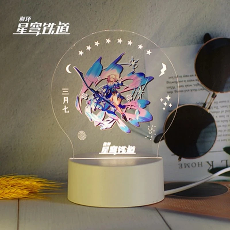 Honkai: Star Rail Surrounding Nightlights on March 7th, Qingque Bai Lujing Yuan Birthday Gift, Girl Friend Creative Cosplay