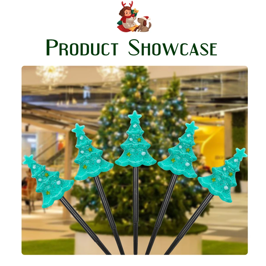 Solar LED Christmas Tree Ground Mounted Lamp Outdoor Garden Courtyard Christmas Atmosphere Landscape Decoration Lights